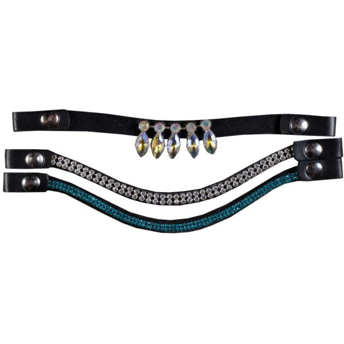 HKM Frontal Hobby Horsing Juego de 3 Azul/Plata