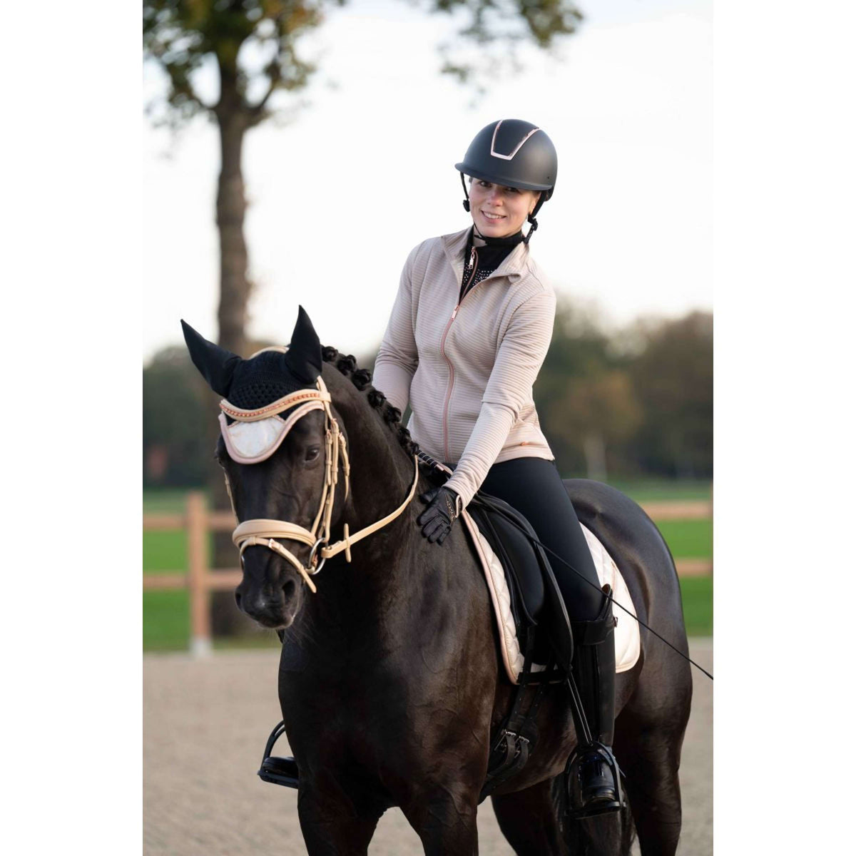 HKM Sudadera con capucha y cremallera Yvonne Beige