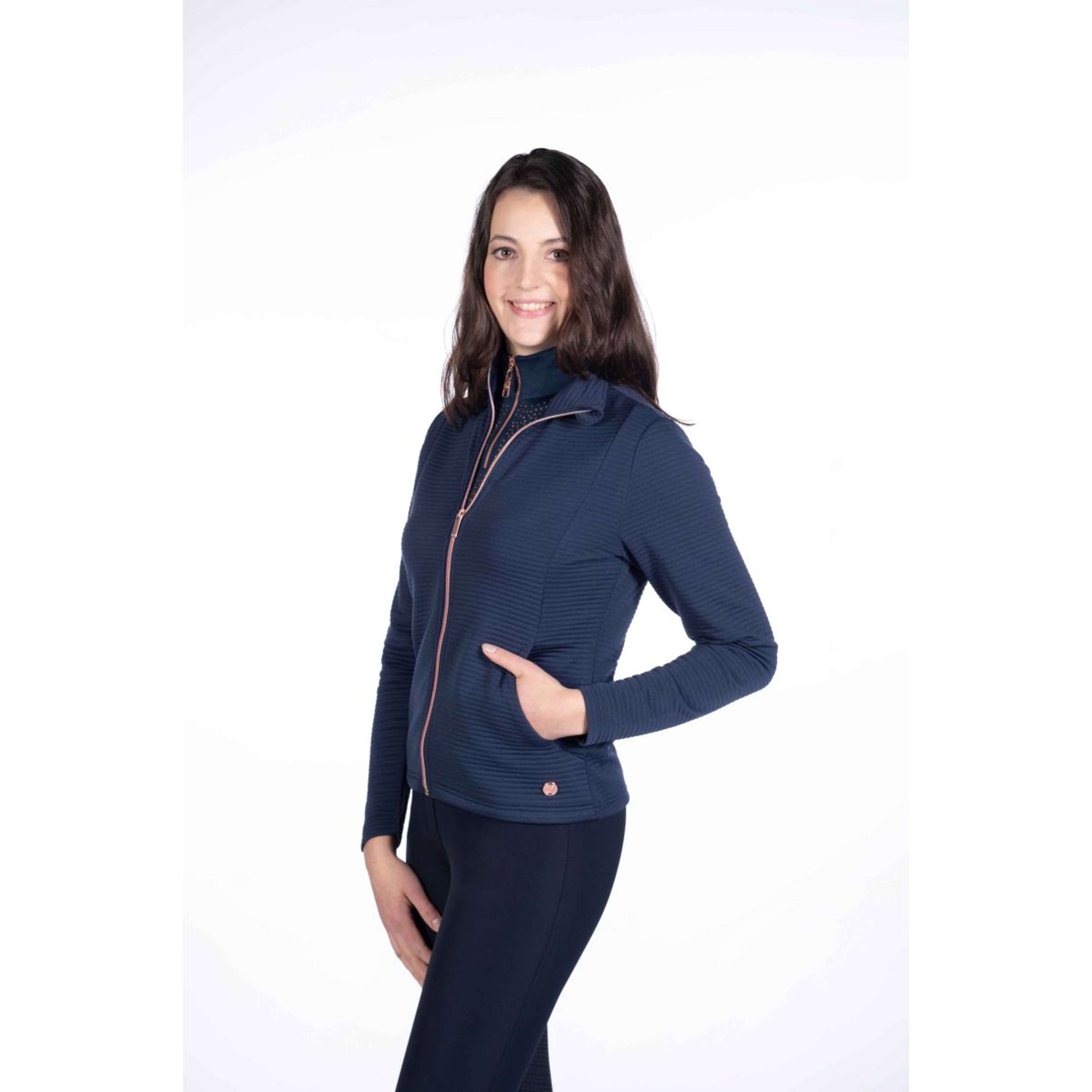HKM Sudadera con capucha y cremallera Yvonne Azul oscuro