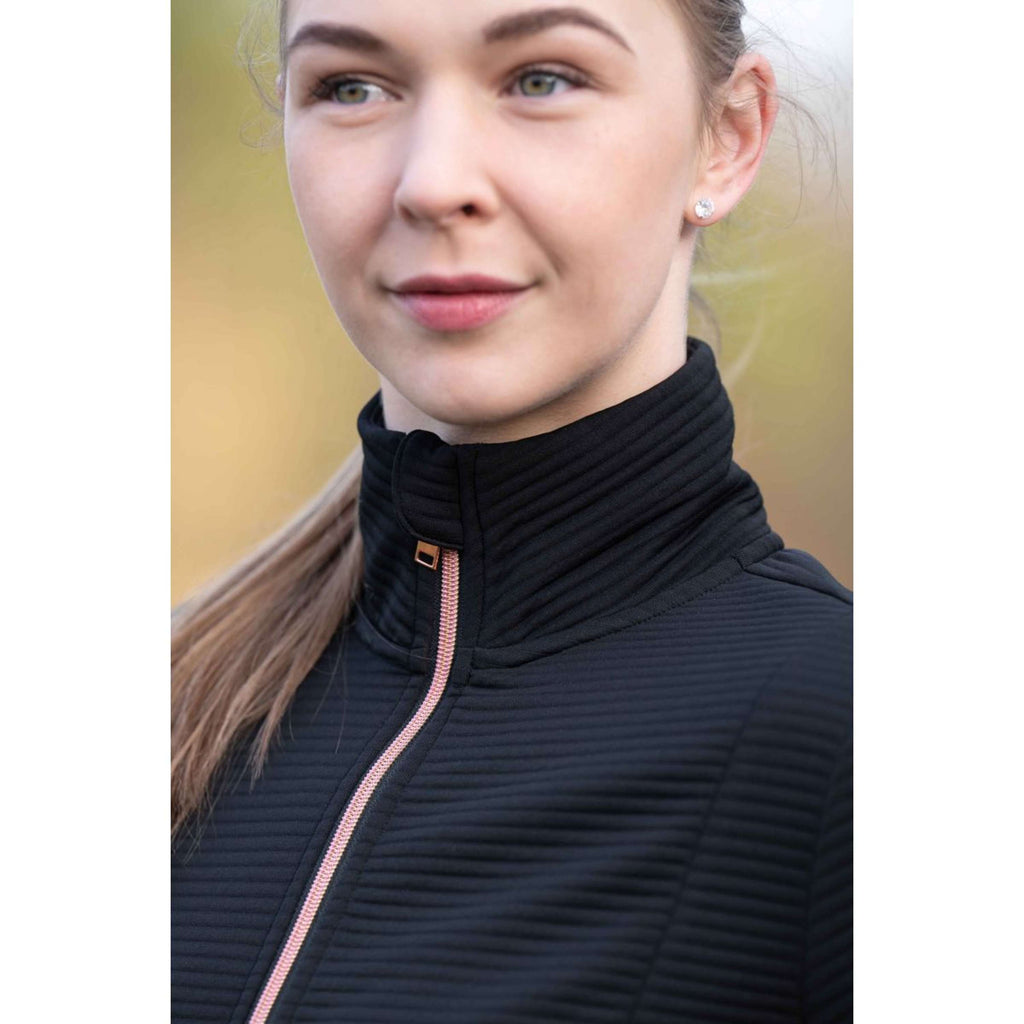 HKM Sudadera con capucha y cremallera Yvonne Negro