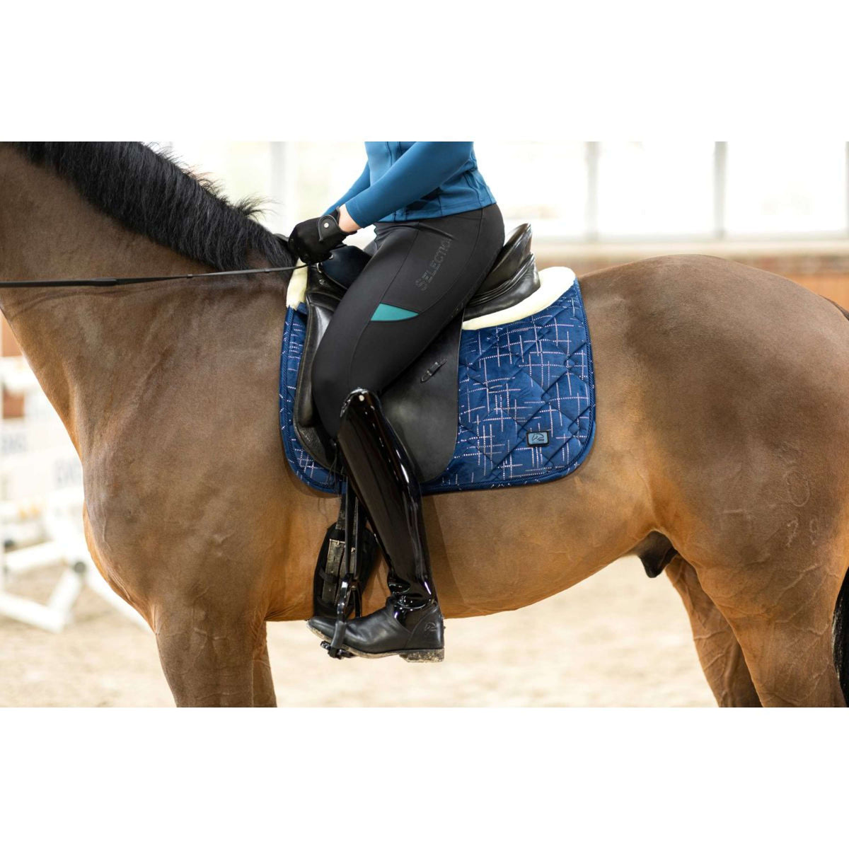 HKM Legging de Equitación Port Royal Full Grip Negro