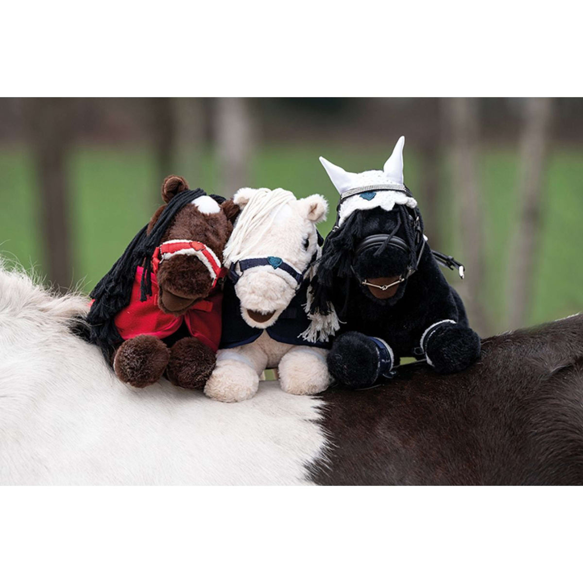 HKM Poni de Peluche Conjunto de Cuerda para Pista Negro