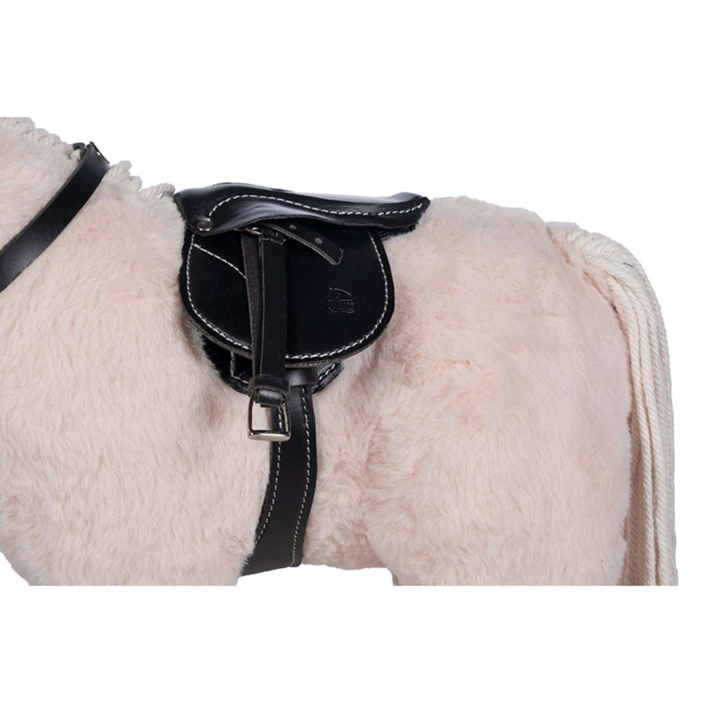 HKM Poni de Peluche Juego de sillín Negro