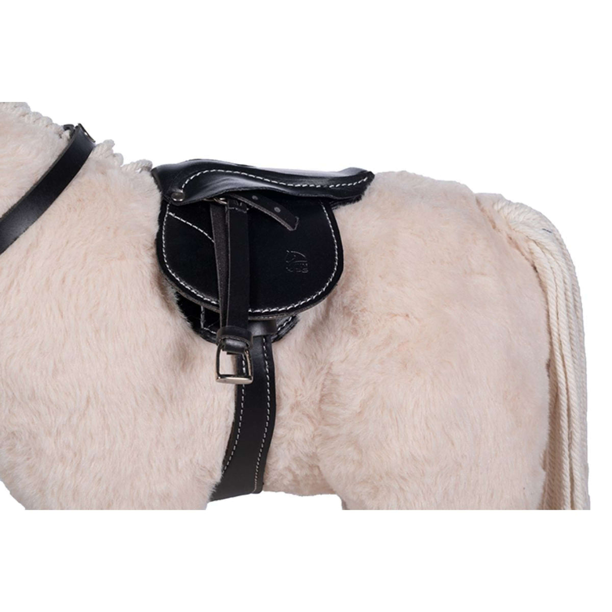 HKM Poni de Peluche Juego de sillín Negro