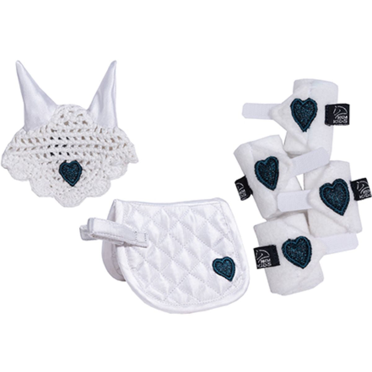HKM Poni de Peluche Juego de competición Blanco/Azul oscuro