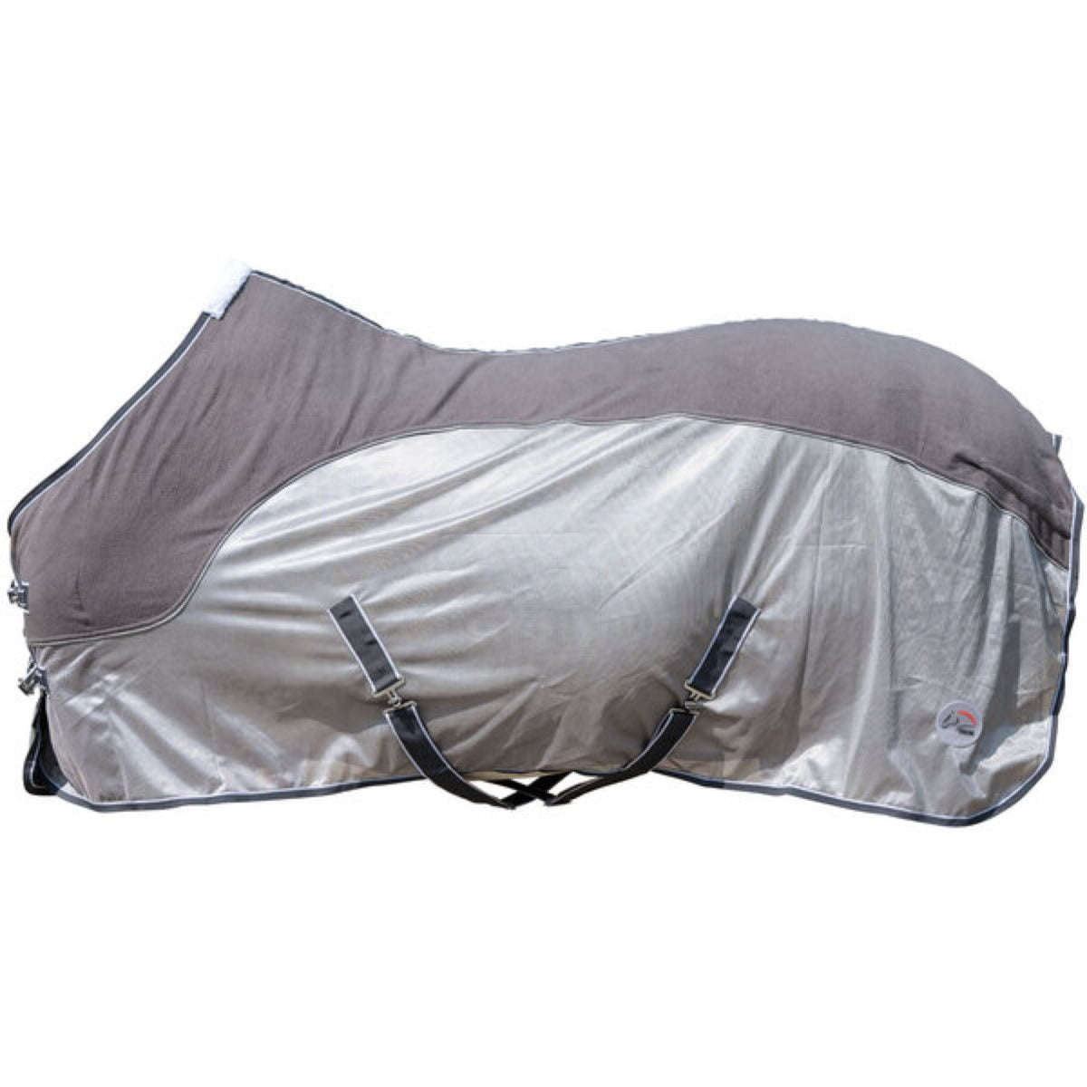 HKM Manta Antimoscas Comfort Fleece Gris<>Beige<>Azul