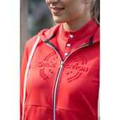 HKM Sudadera con capucha y cremallera Aruba Rojo