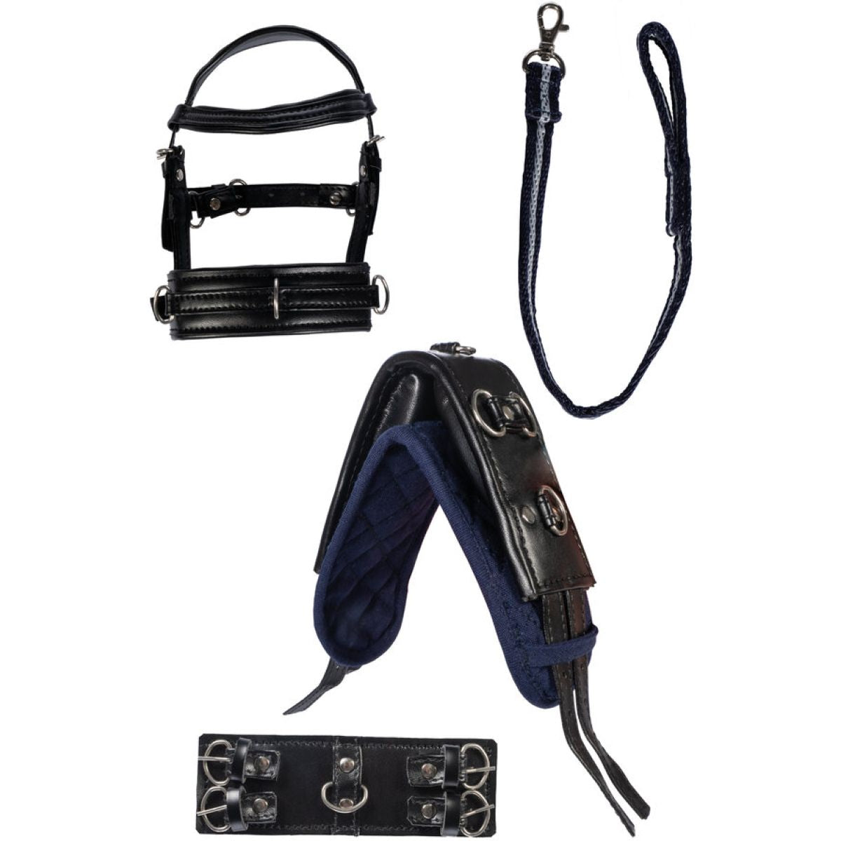 HKM Poni de Peluche Conjunto de Cuerda para Pista Negro