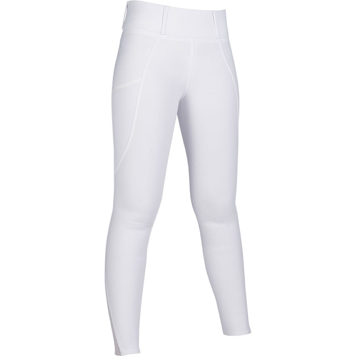 HKM Legging de Equitación Lisa Full Grip Blanco