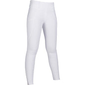 HKM Legging de Equitación Lisa Full Grip Blanco
