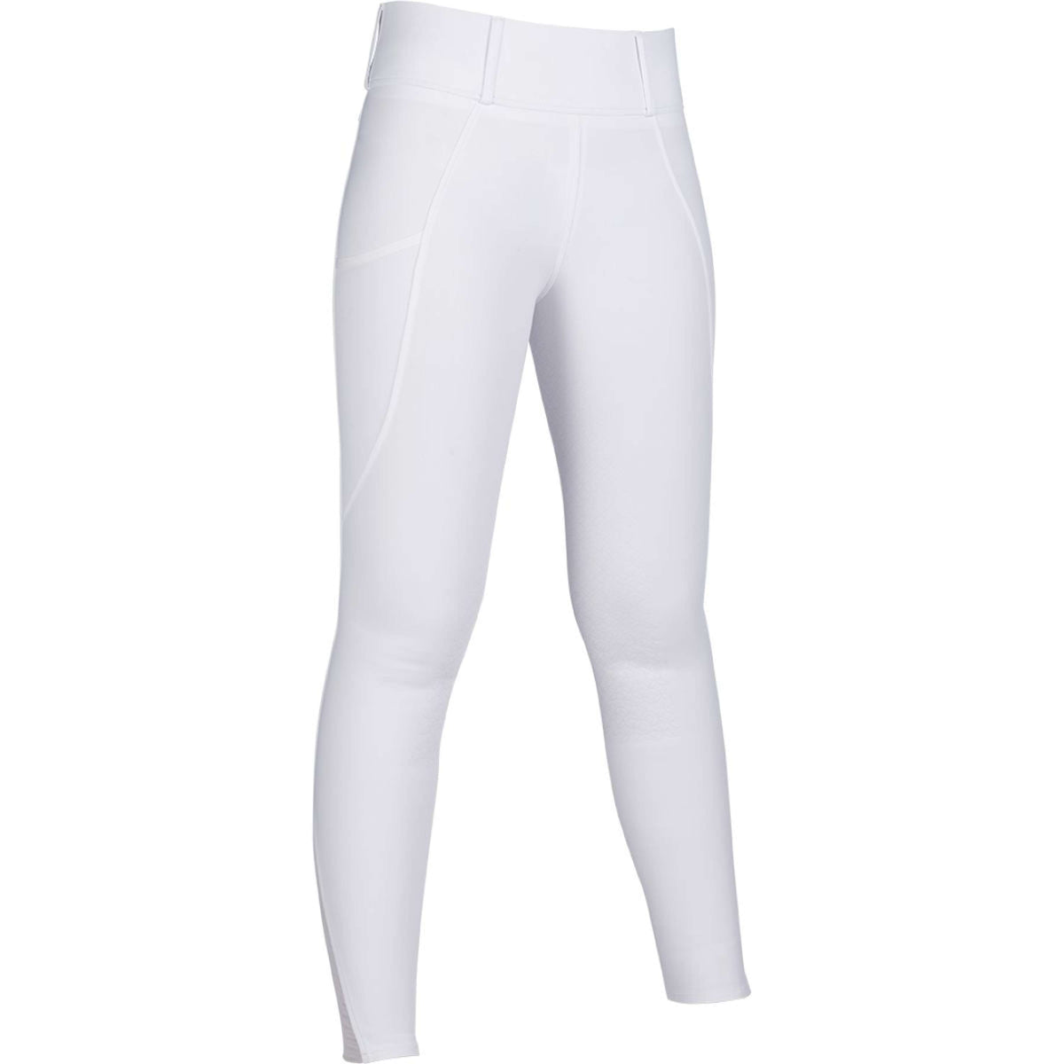 HKM Legging de Equitación Lisa Full Grip Blanco