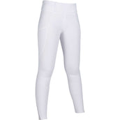 HKM Legging de Equitación Lisa Full Grip Blanco