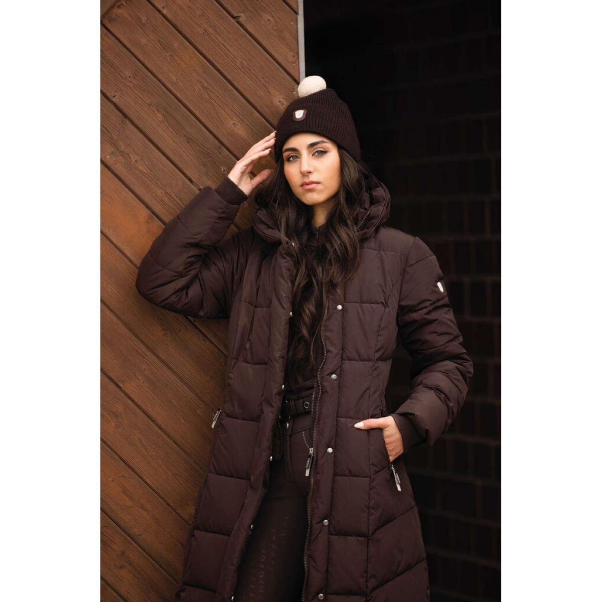 HKM Chaqueta Livignio Lauria Garelli Long Acolchado Marron oscuro