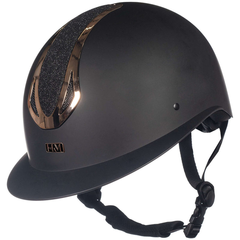 HKM Casco Illusion Negro/Oro rosa