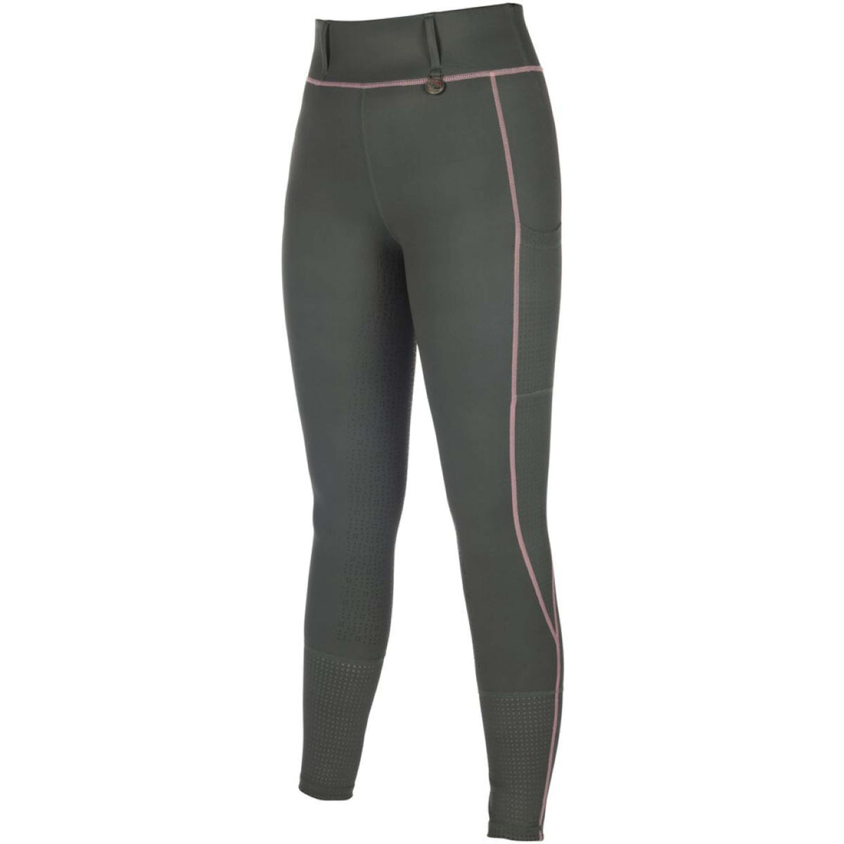 HKM Legging de Equitación Juna Full Grip Grisverde