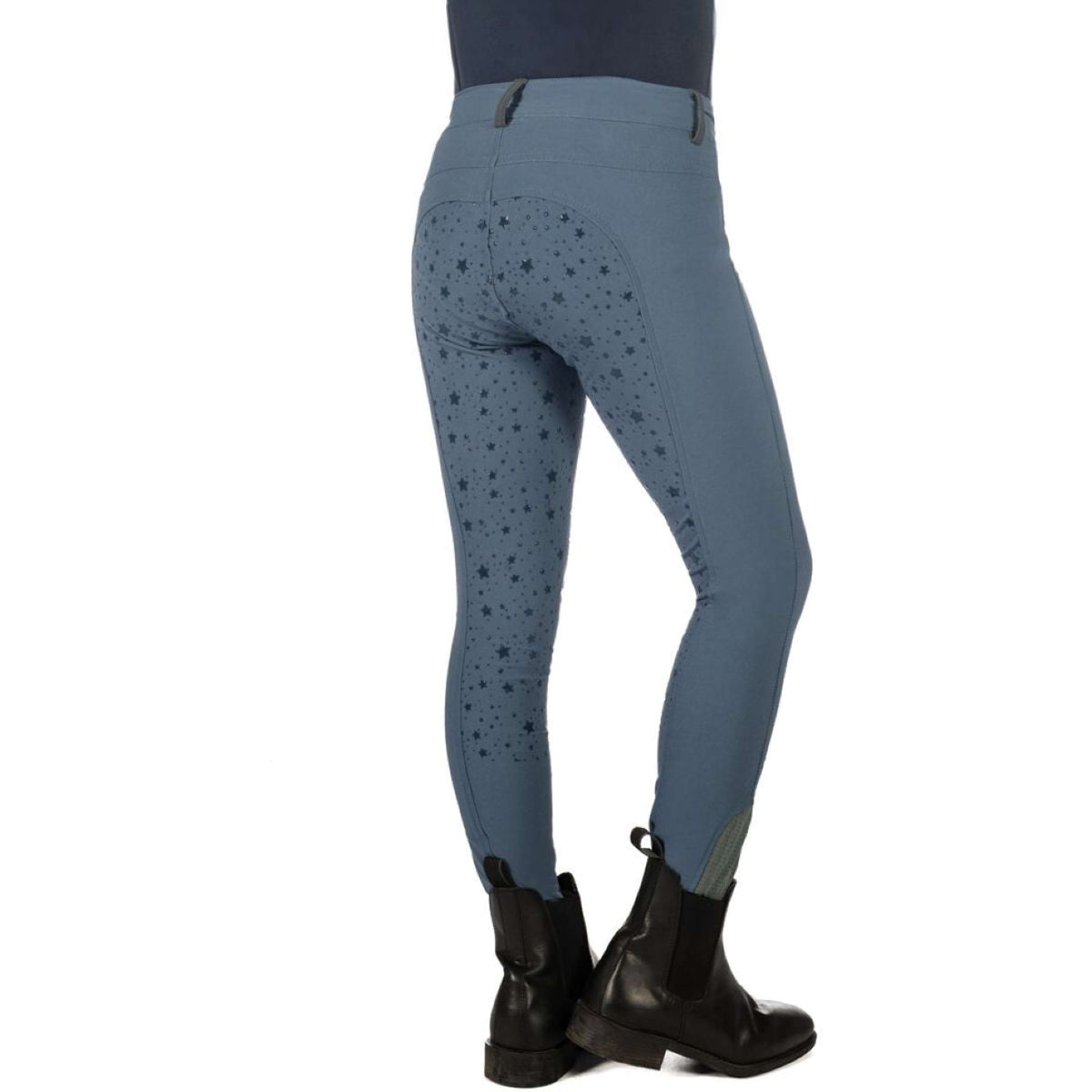 HKM Legging de Equitación Pony Dream II Full Grip Azul Humo