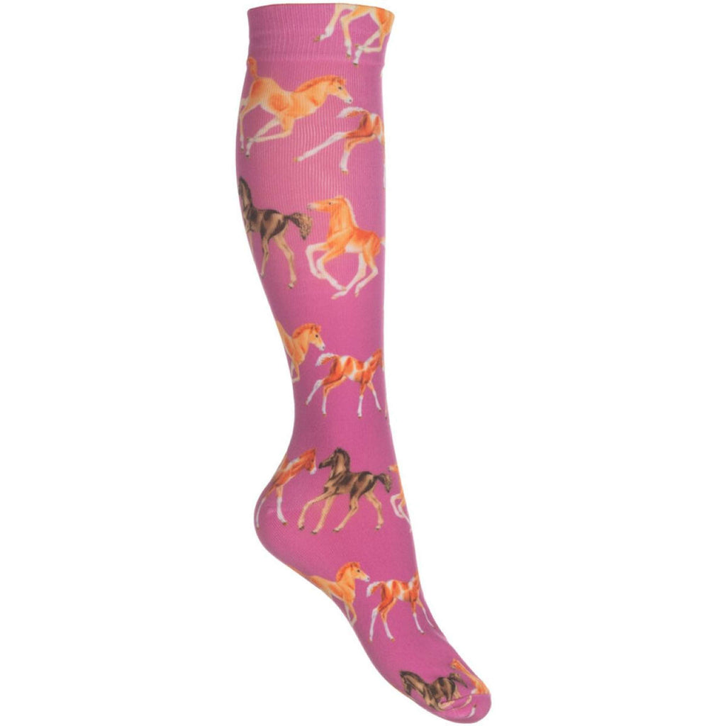 HKM Calcetines de Equitación Pony Club Rosa