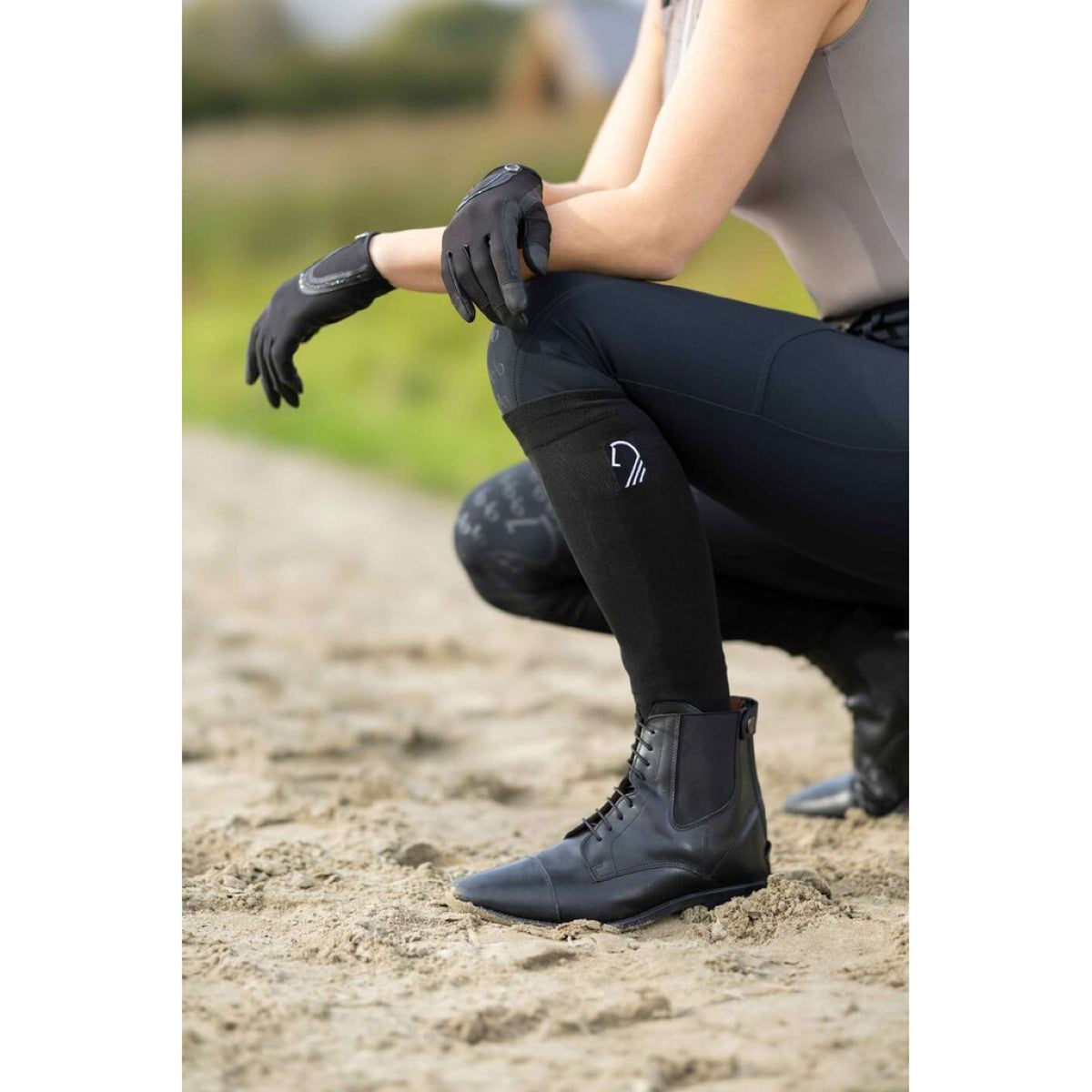 HKM Calcetines de Equitación Amalfi Negro