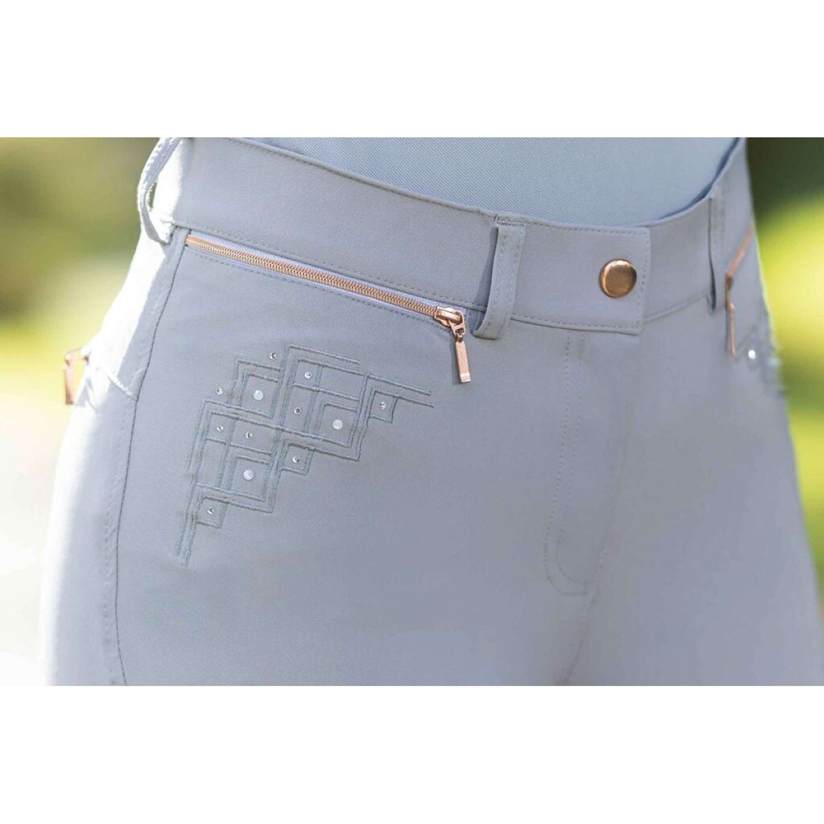 HKM Pantalones Rosegold Sparkle Full Grip Gris/Oro Rosa