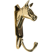 HKM Colgador de Bridas Cabeza de Caballo Messing