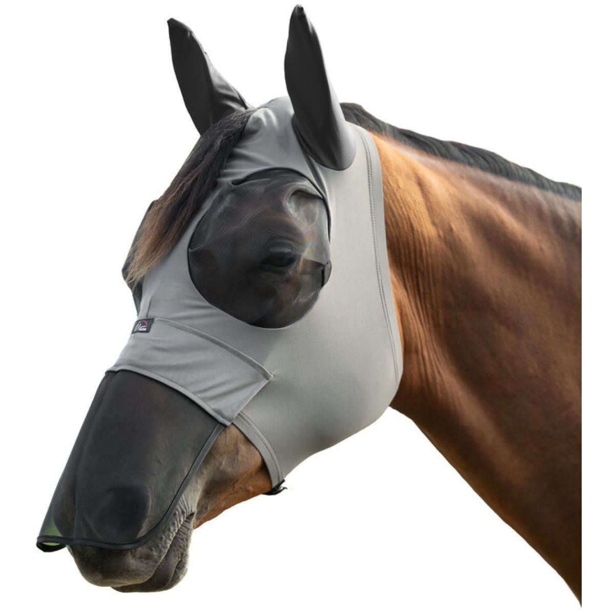 HKM Máscara para Moscas Elastic Con Protección para la Nariz Gris lodoso