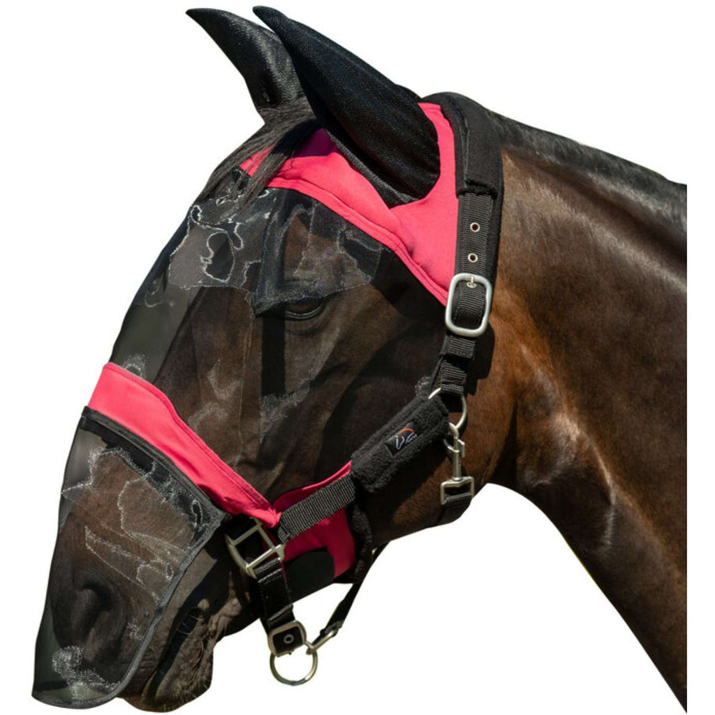 HKM Máscara Antimoscas Premium Con Protección para la Nariz Magenta