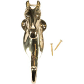 HKM Colgador de Bridas Cabeza de Caballo Messing