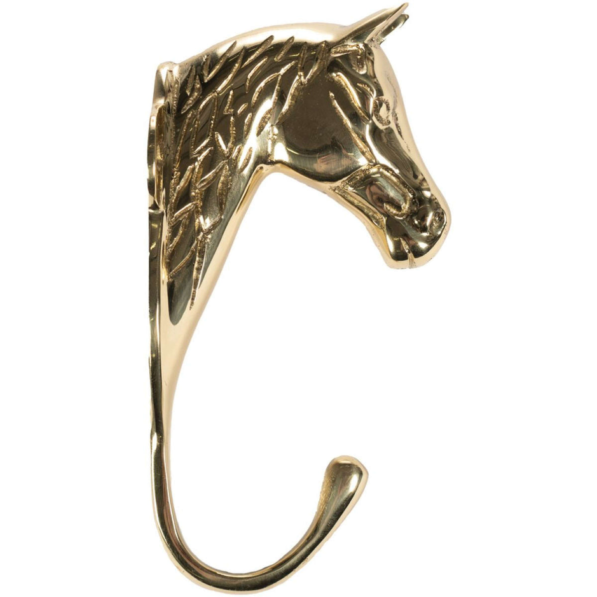 HKM Colgador de Bridas Cabeza de Caballo Messing