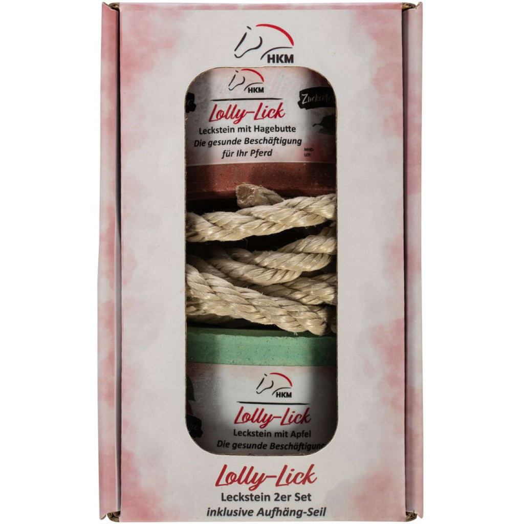 HKM Piedra de Lamer Lolly Lick Set de 2 Escaramujo/Manzana
