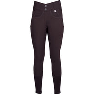 HKM Pantalón de Equitación Arezzo Full Grip Marron oscuro