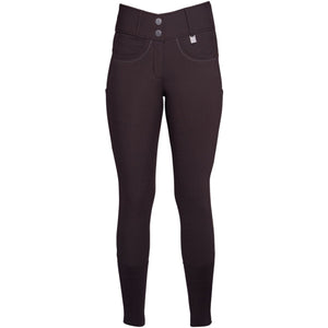 HKM Pantalón de Equitación Arezzo Full Grip Marron oscuro