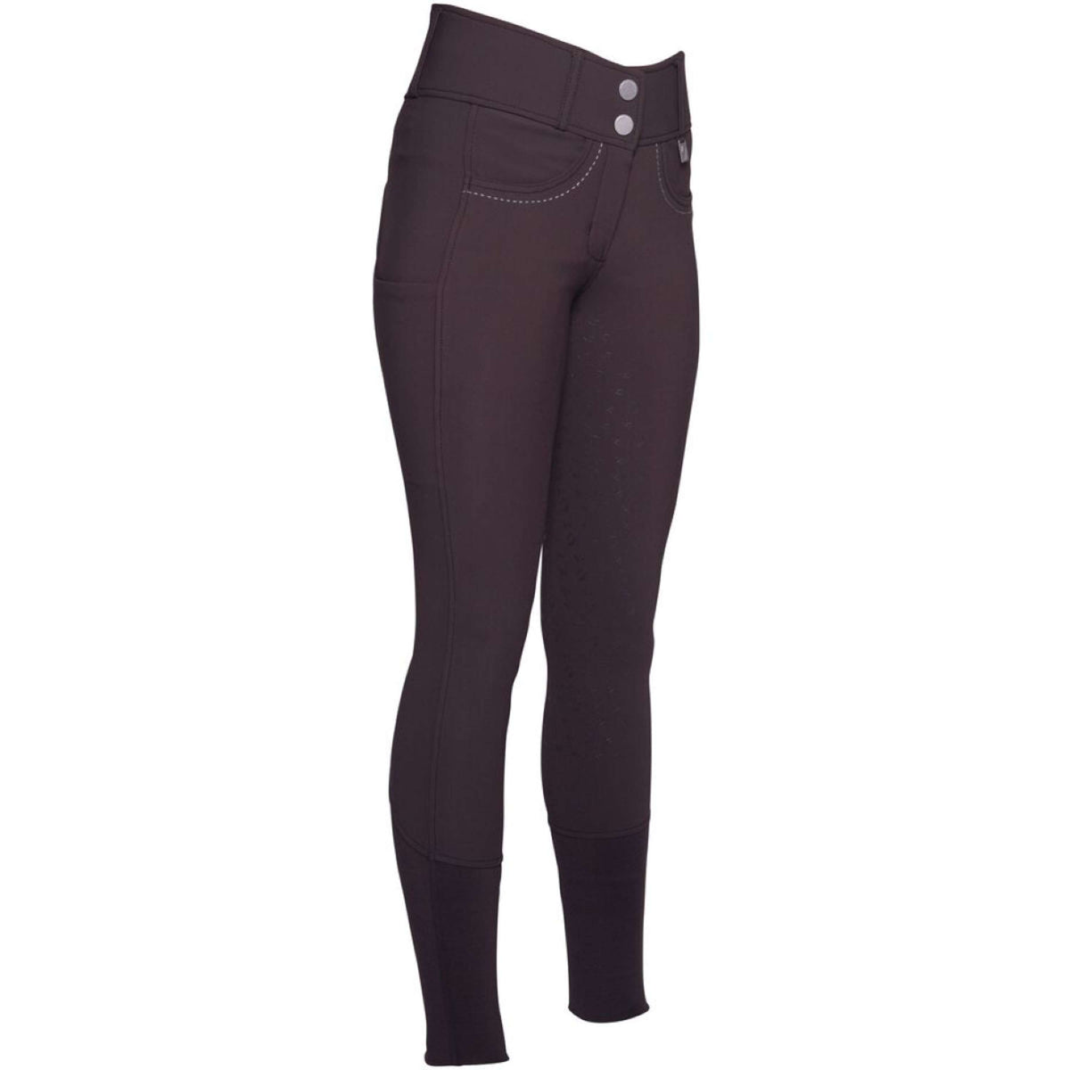HKM Pantalón de Equitación Arezzo Full Grip Marron oscuro