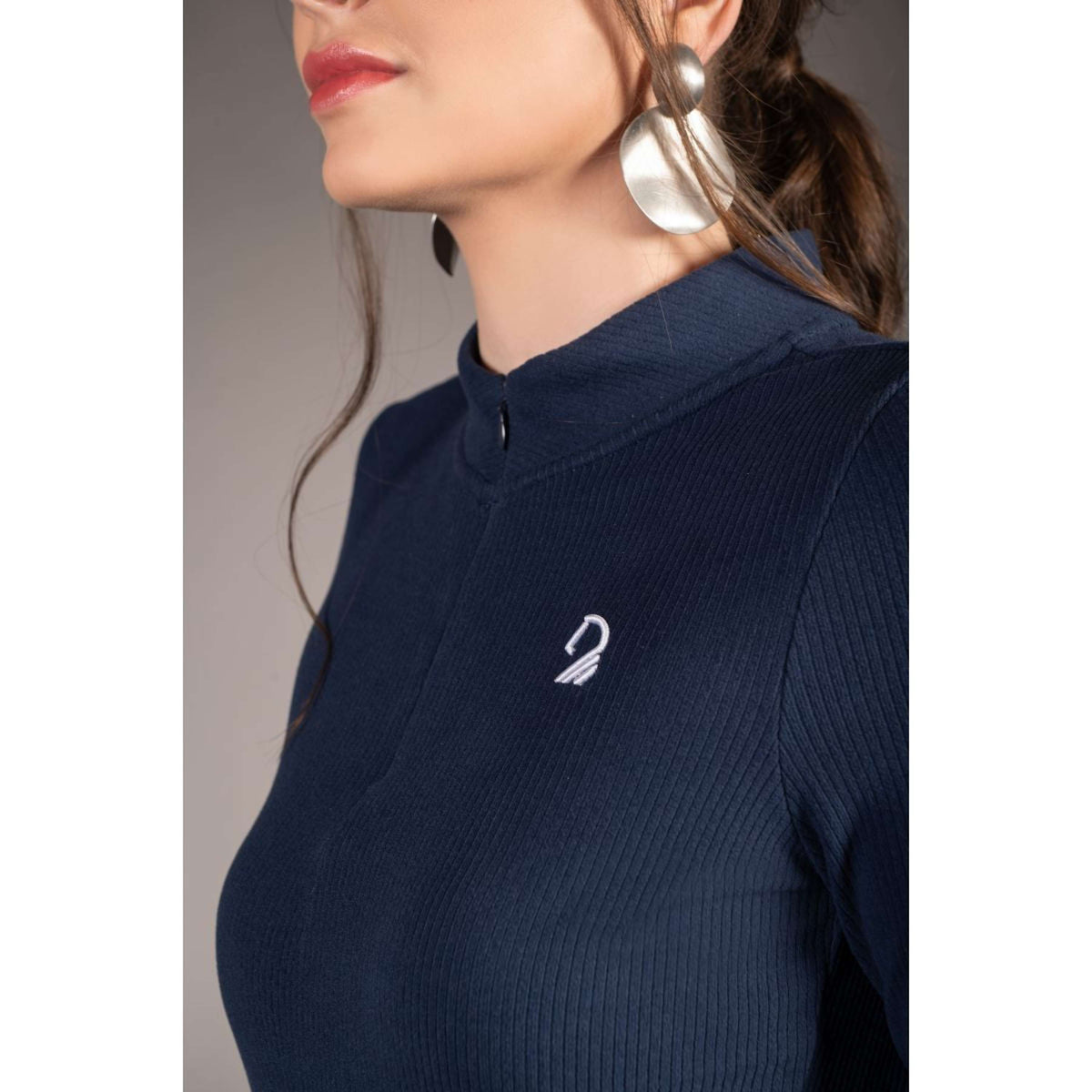 HKM Shirt Arezzo Soft Mangas Largas Azul oscuro