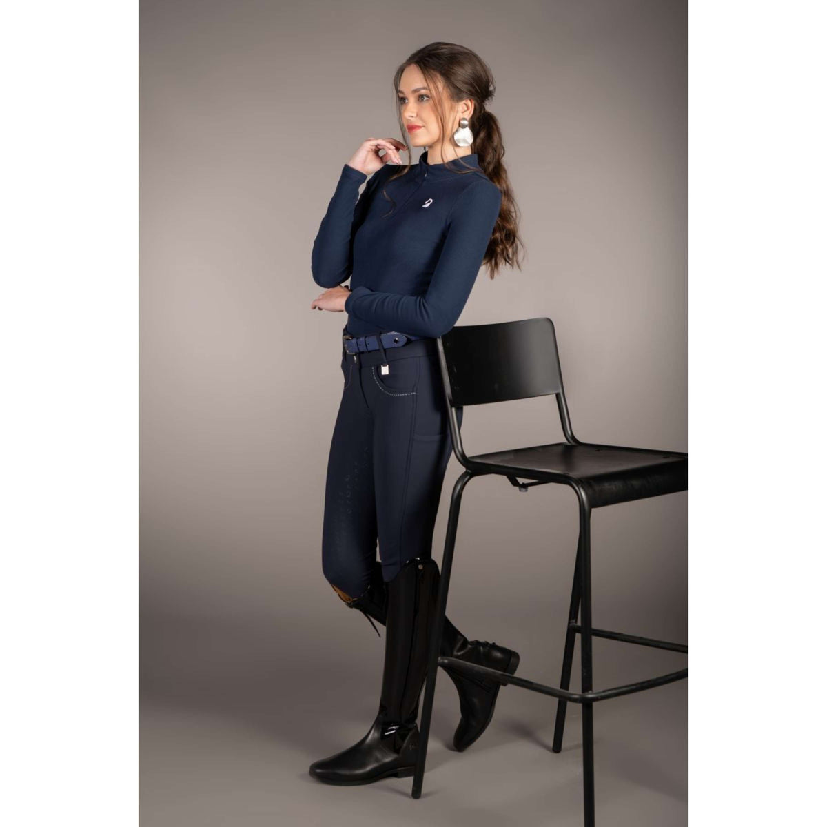 HKM Shirt Arezzo Soft Mangas Largas Azul oscuro