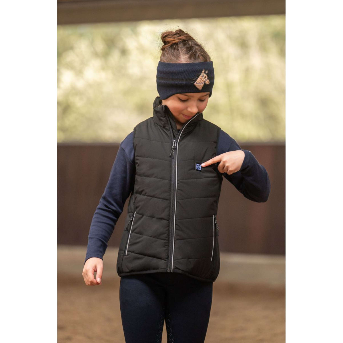 HKM Chaleco Cuddle Calentado Negro