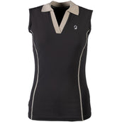 Lauria Garrelli Poloshirt Limone Sin Mangas Negro