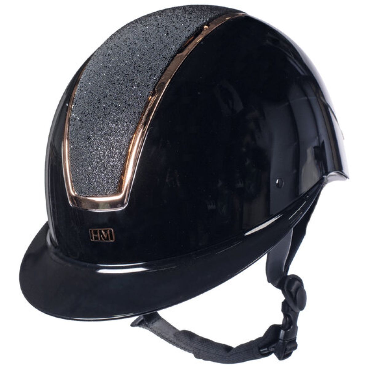 HKM Gorra Lady Shield Brillant Negro/Oro Rosa