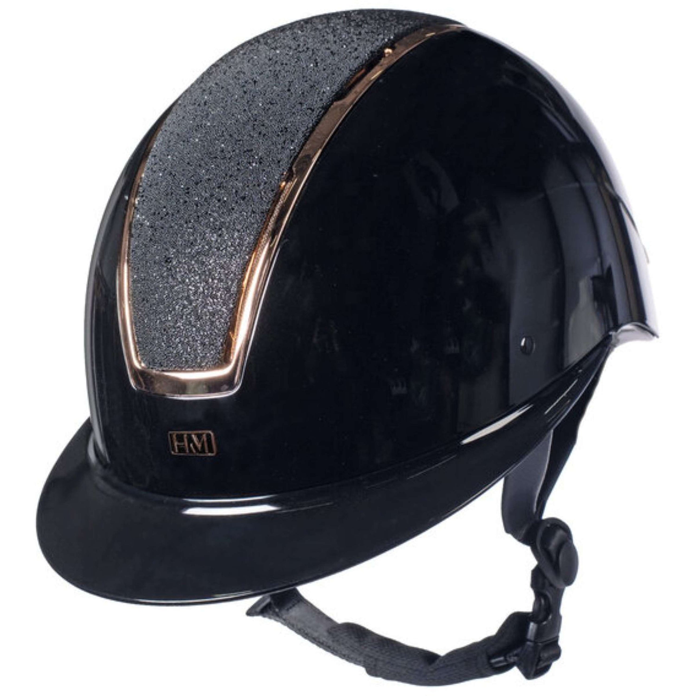 HKM Gorra Lady Shield Brillant Negro/Oro Rosa HKM Gorra Lady Shield Brillant Negro/Oro Rosa