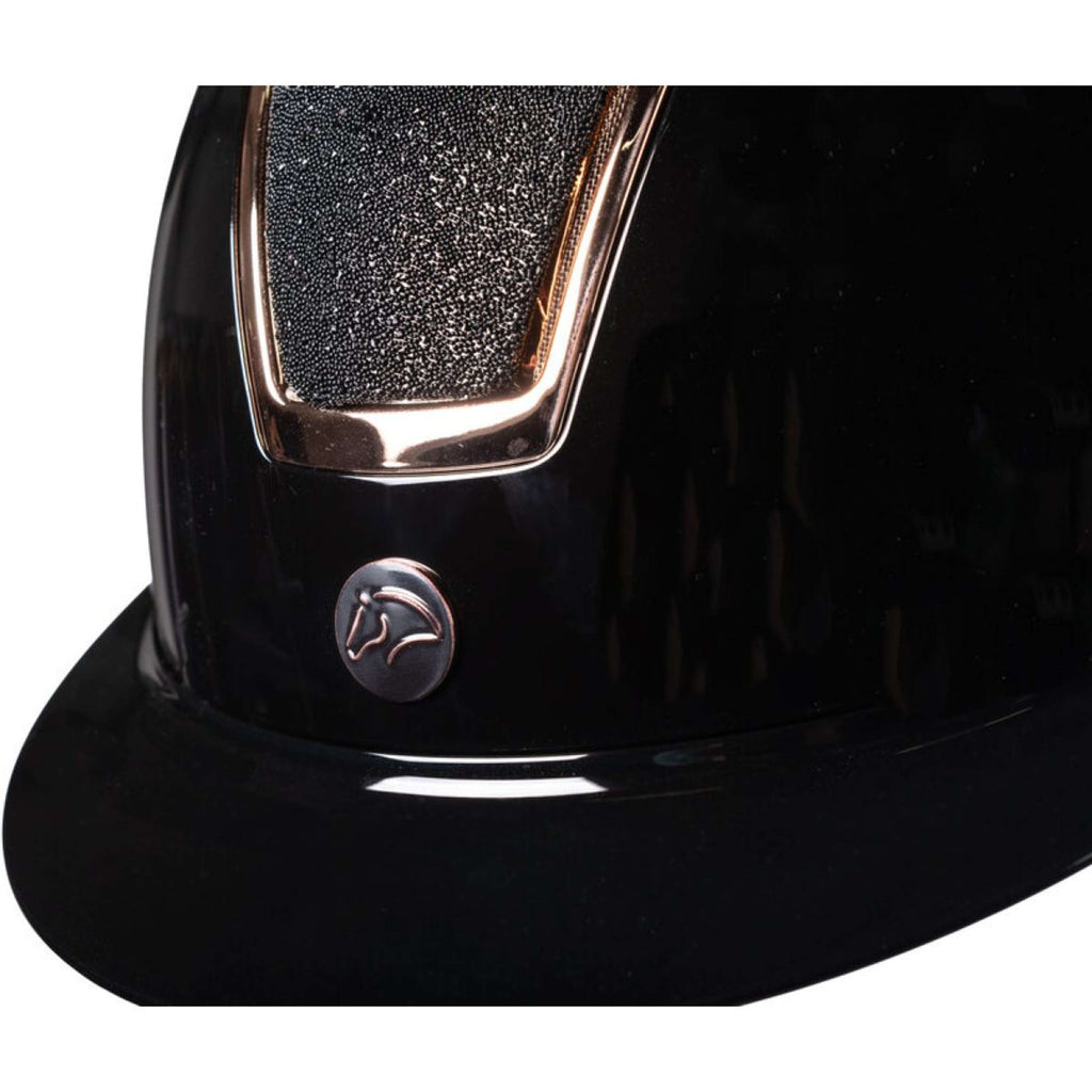 HKM Gorra Lady Shield Brillant Negro/Oro Rosa