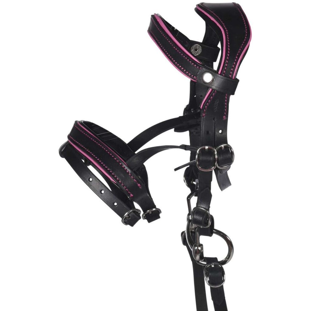 HKM Hobby Horsing Brida Negro/Rosa