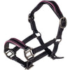 HKM Hobby Horsing Cabestro de cuero Negro/Rosa