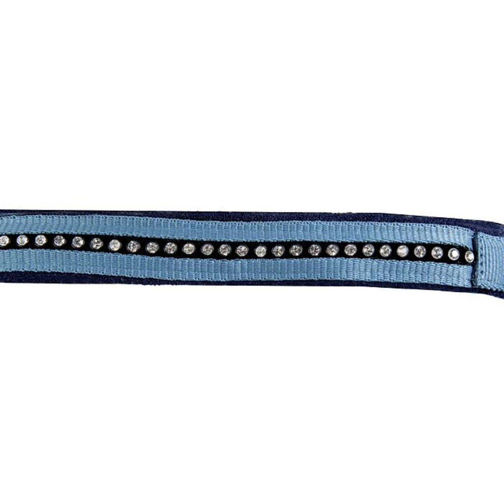 HKM Juego de Cabestro Crystal Forro Suave Petrol/marino