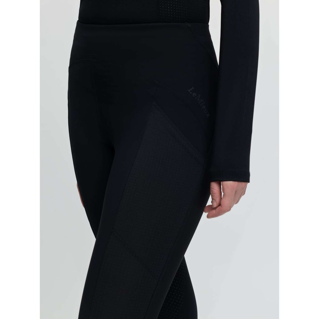 LeMieux Legging de Equitación Airflow Full Grip Negro