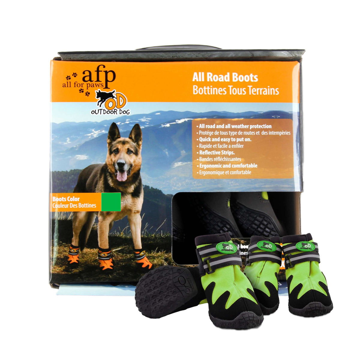 All For Paws Zapatos para Perros All Road Verde