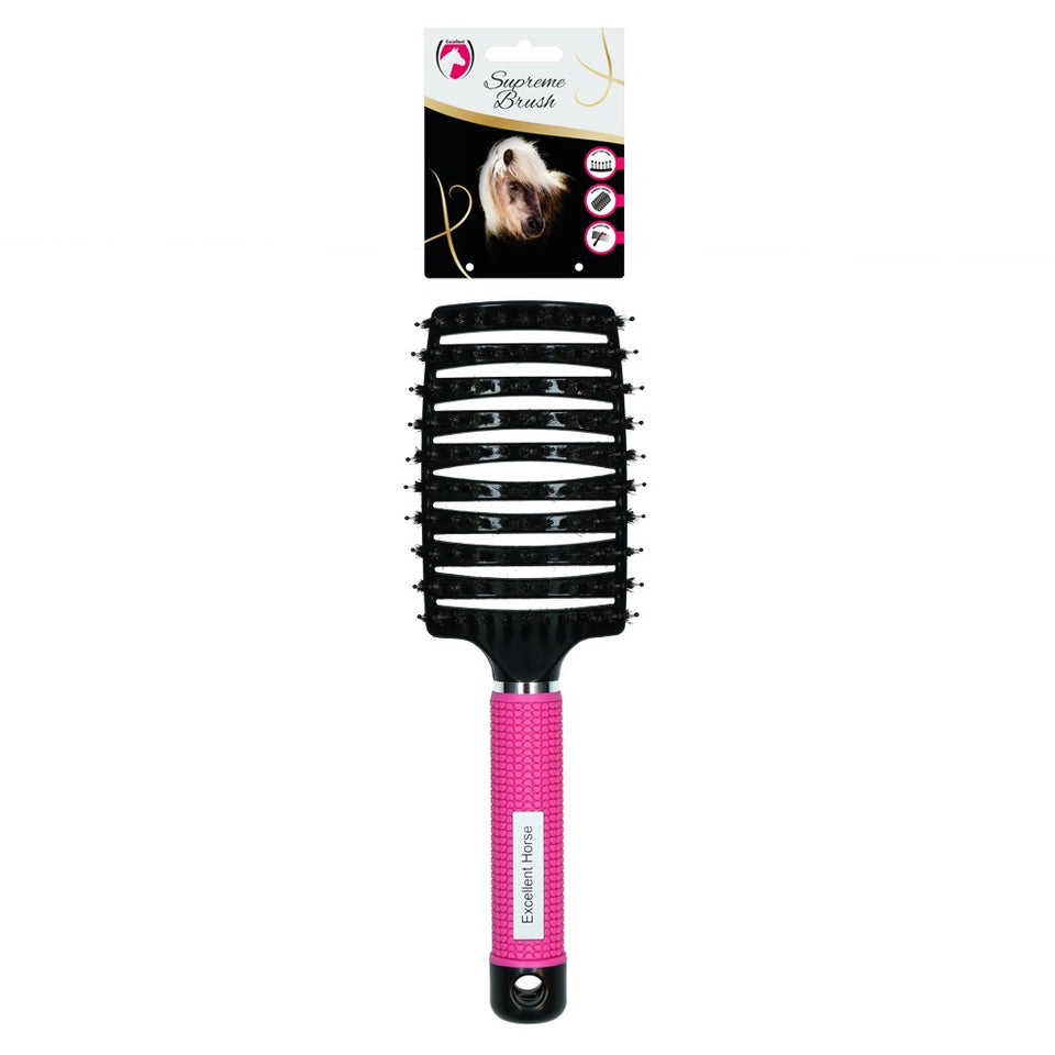 Excellent Cepillo para Crin y Cola Horse Supreme Rosa/Negro