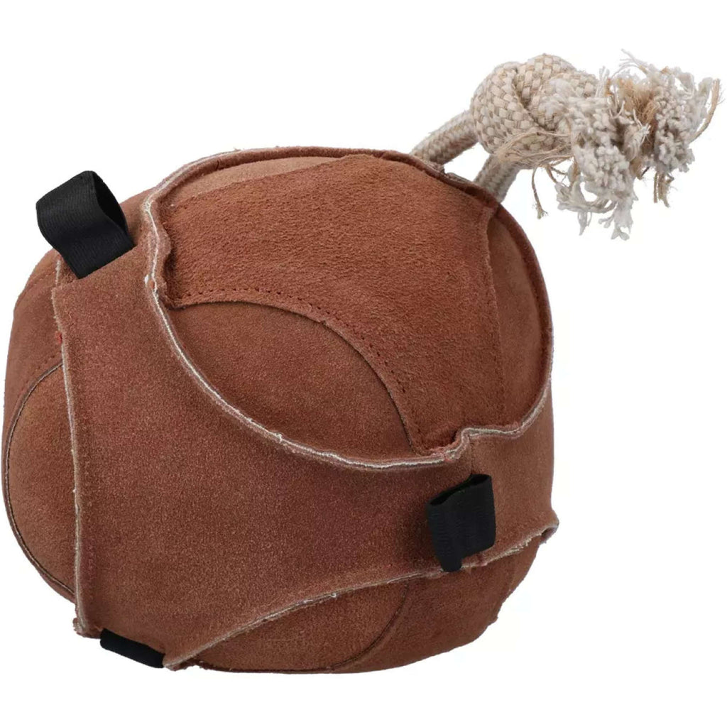 Excellent Pelota de juego divertida para caballos Suede Marron
