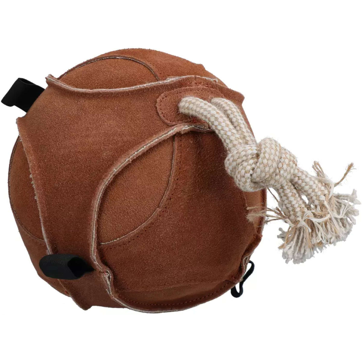 Excellent Pelota de juego divertida para caballos Suede Marron