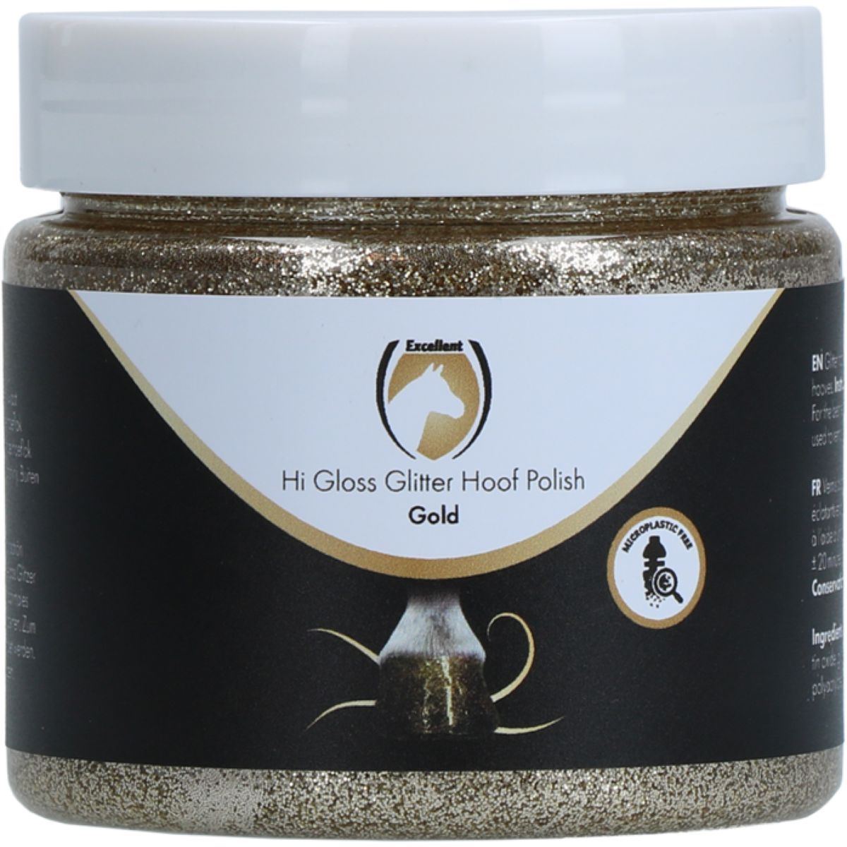 Excellent Brillo para Cascos Hi Gloss con Purpurina Oro