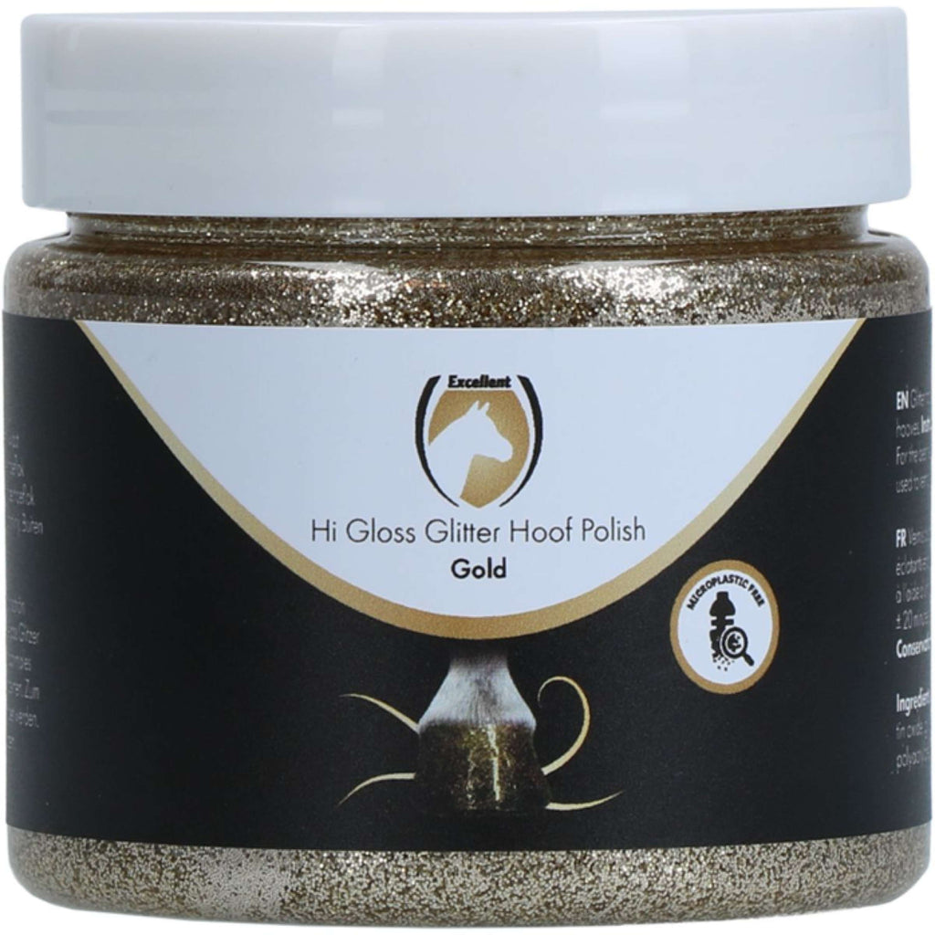 Excellent Brillo para Cascos Hi Gloss con Purpurina Oro