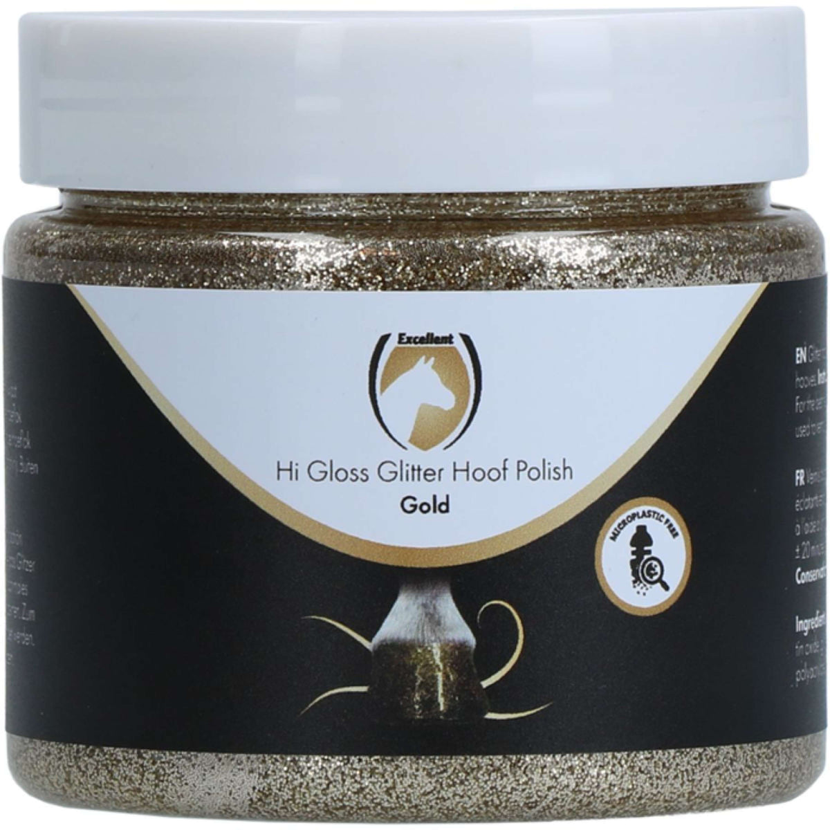 Excellent Brillo para Cascos Hi Gloss con Purpurina Oro